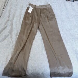Aritzia Tan Wide Leg Women's Pants